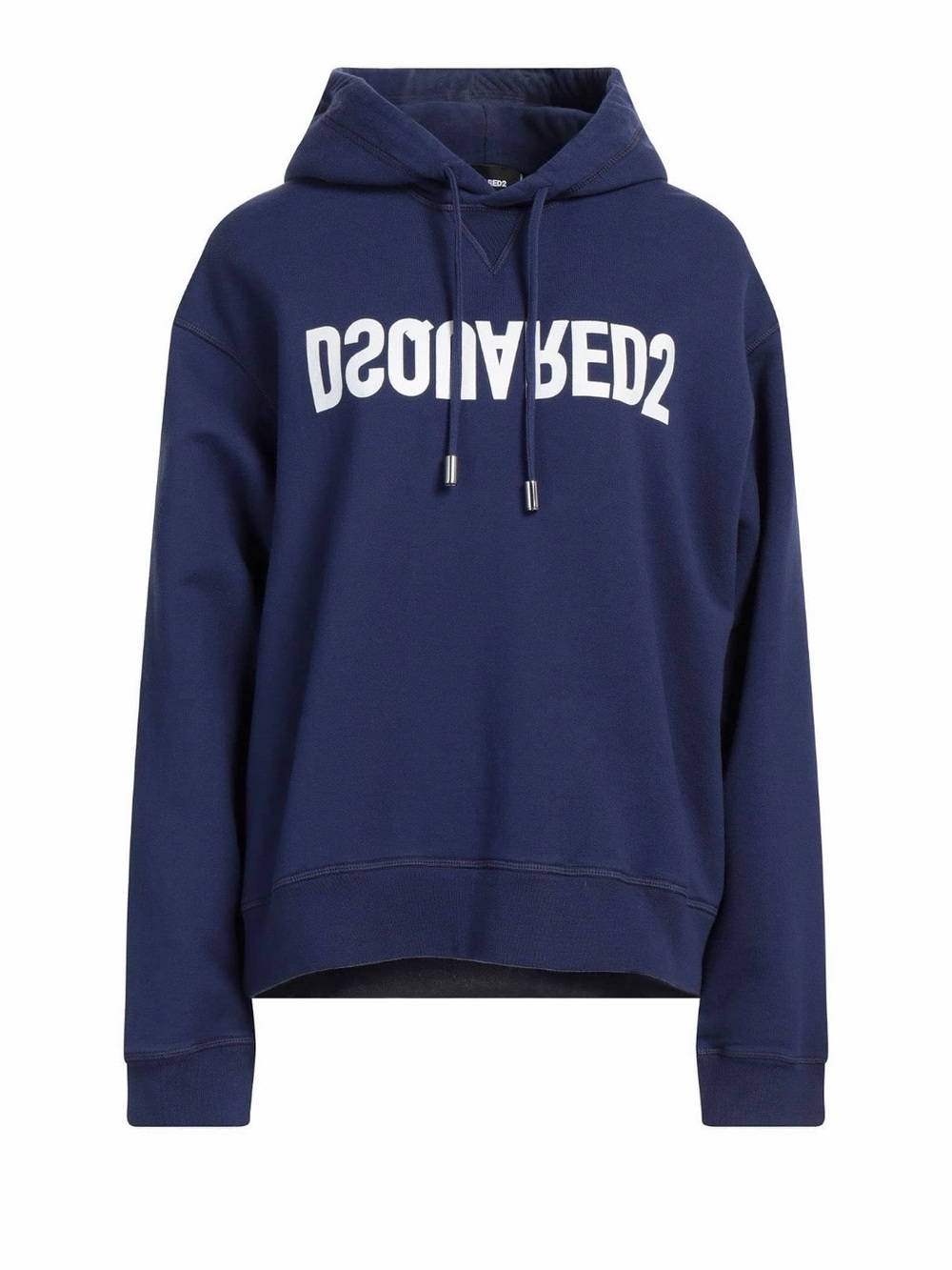 DSQUARED2 Navy Crewneck Hoodie with White Logo
